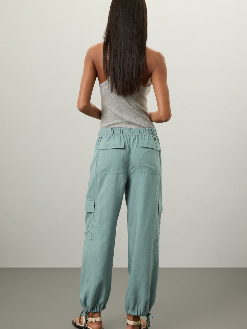 Splendid Light Teal Cargo Joggers - Picture 2 of 5